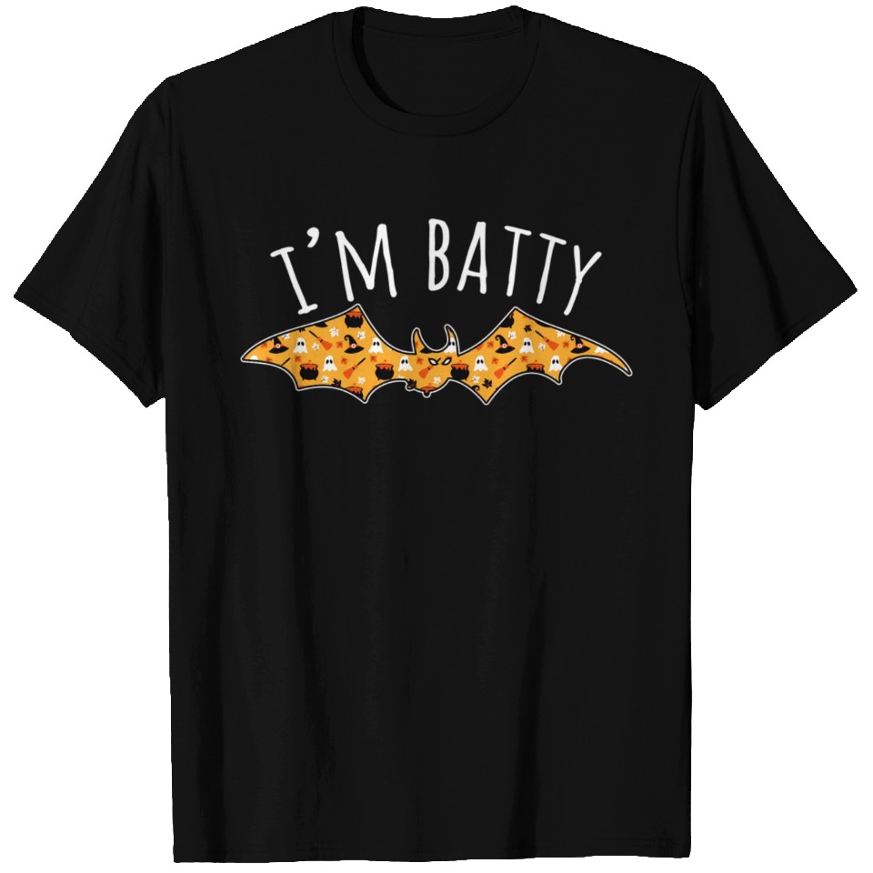 Bat I'm Batty Spooky Halloween Autumn T Shirts | ID 16329959 by Big Boi ...