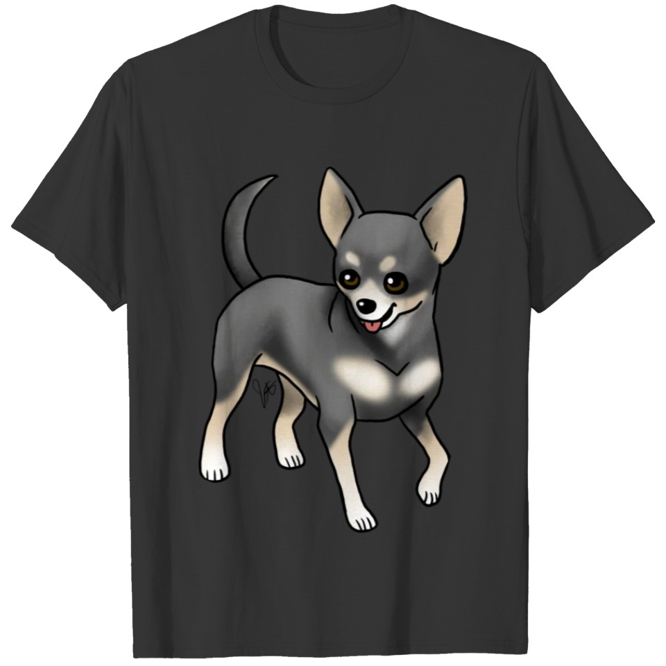 Dog Chihuahua Short Haired Black And Tan T Shirts