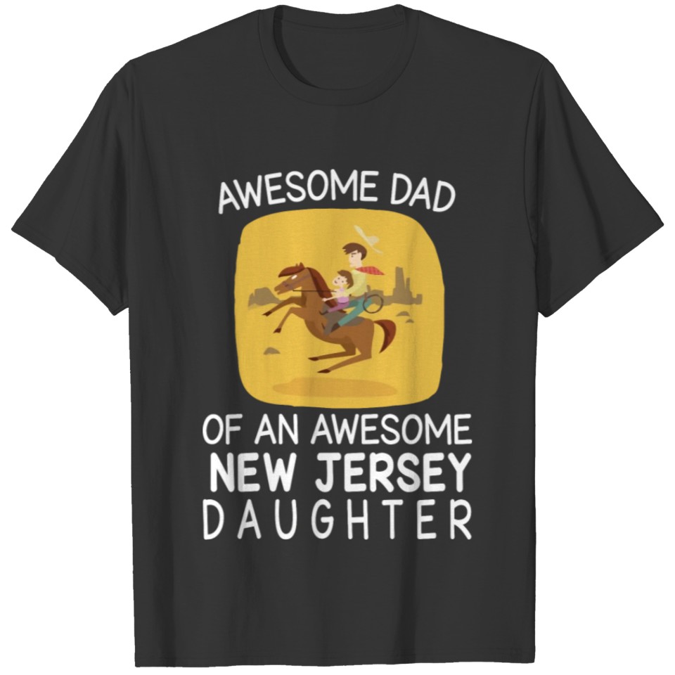 Daddy And Daughter Riding Horse Happy Father Day T Shirts