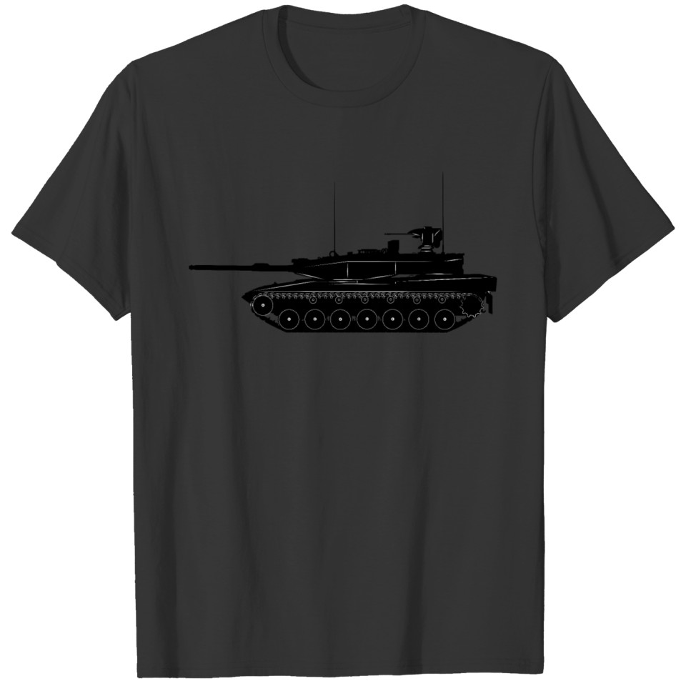 Military tank MBT transparent shadow graphic T Shirts