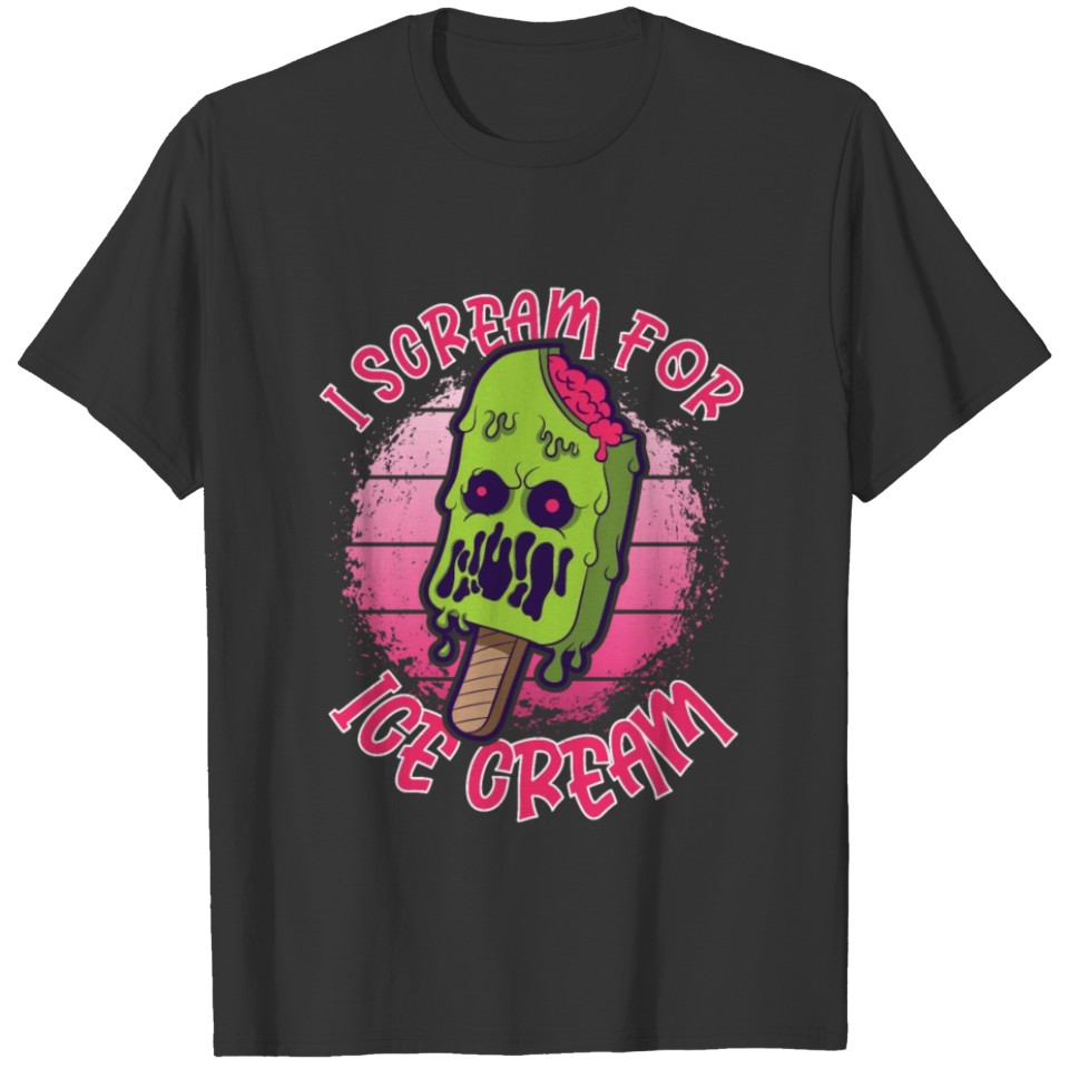 Ice Cream Lover Funny Ice I Love Ice Cream Horror T Shirts