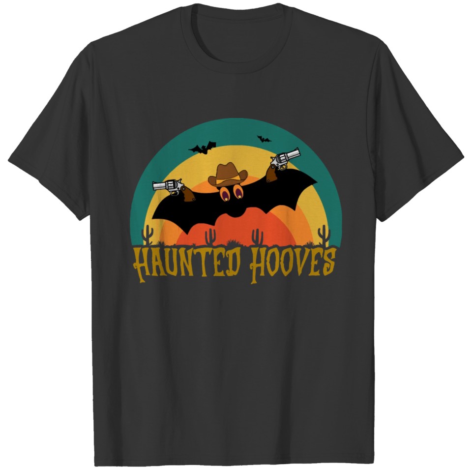 Western Halloween Cowboy Bat Funny T Shirts
