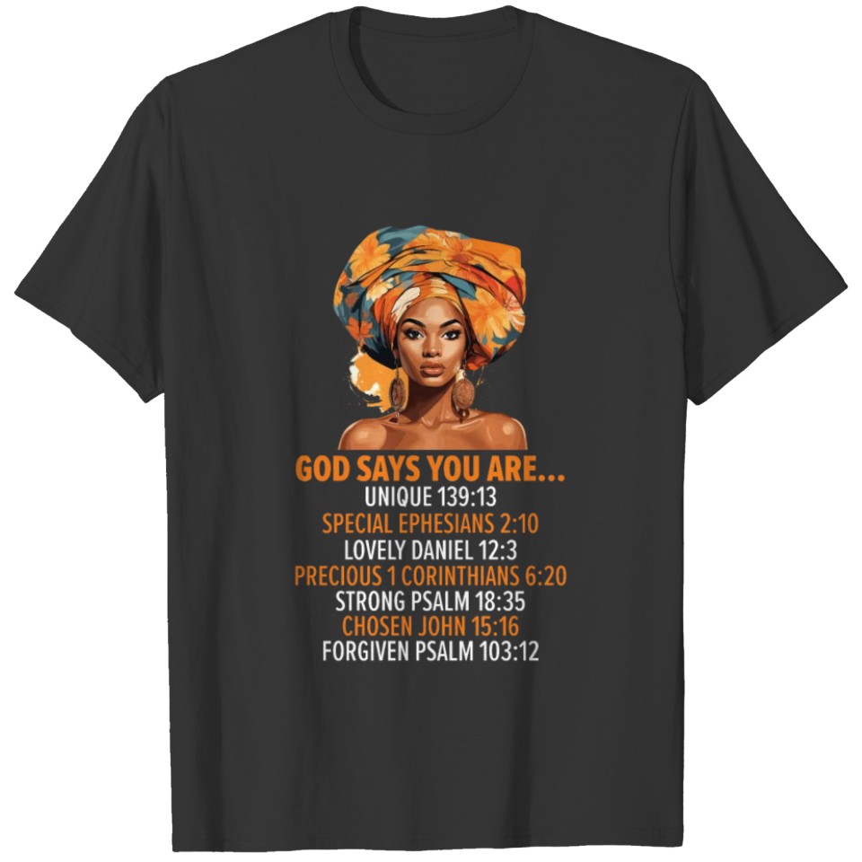 African Christian Afro American Black Christianity T Shirts