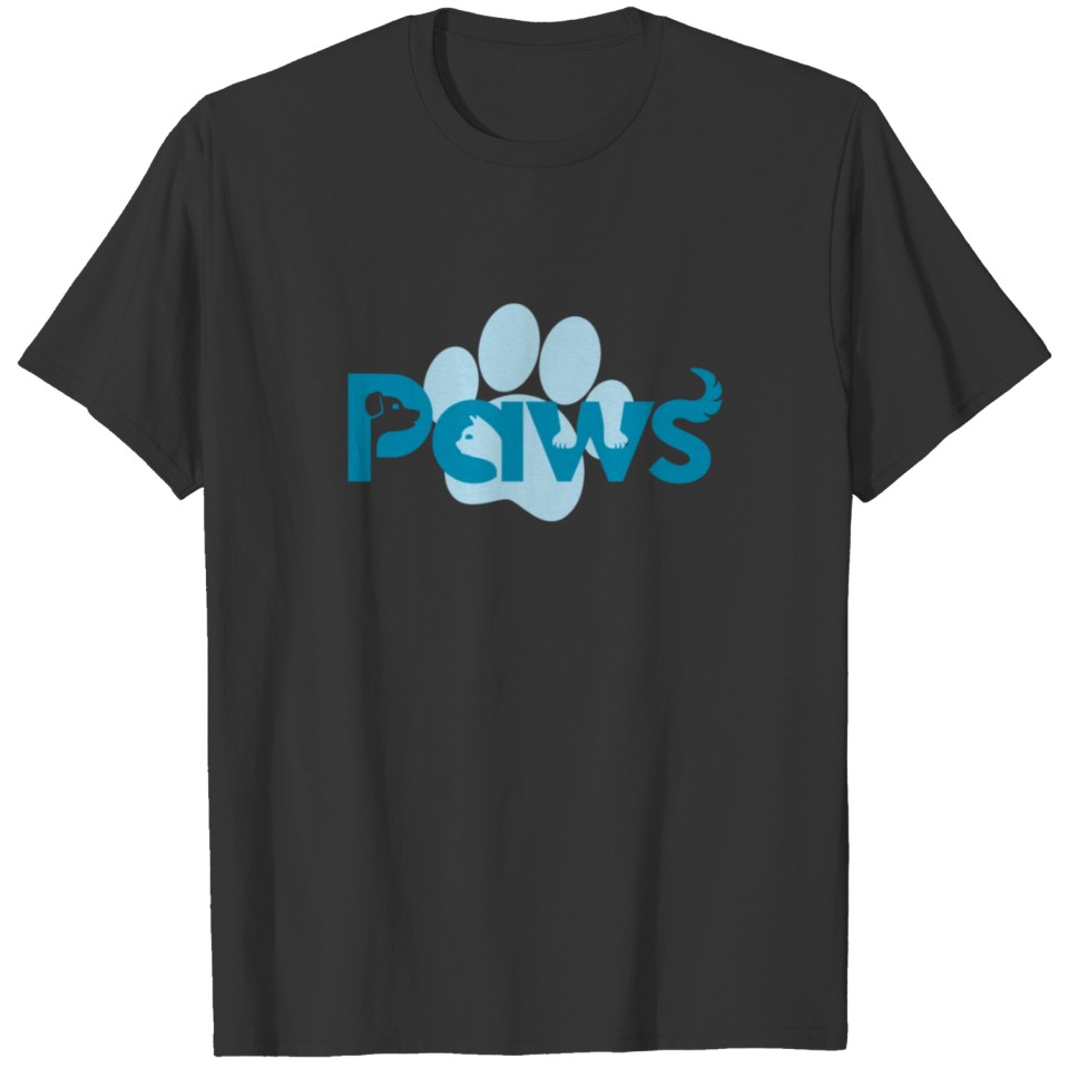 Paws Dog and Cat Cute Funny Pets Lover Parody T Shirts
