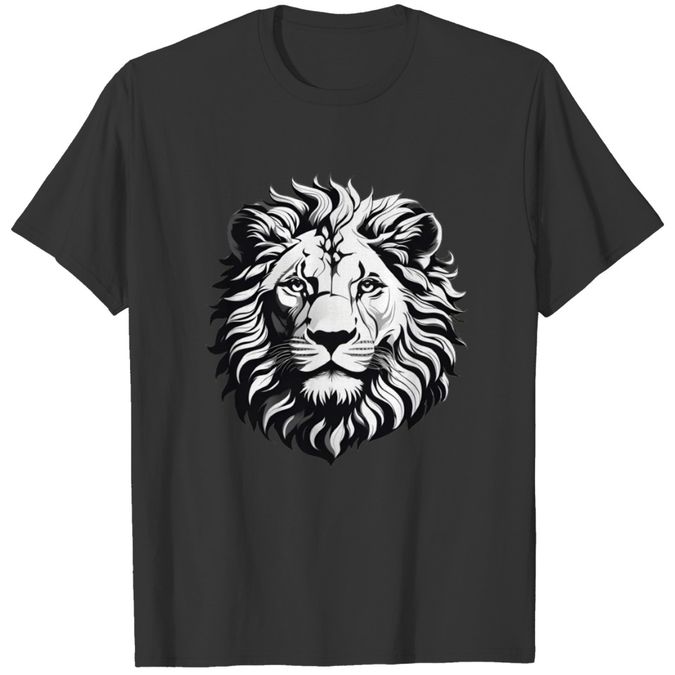 Black and white Lion T Shirts