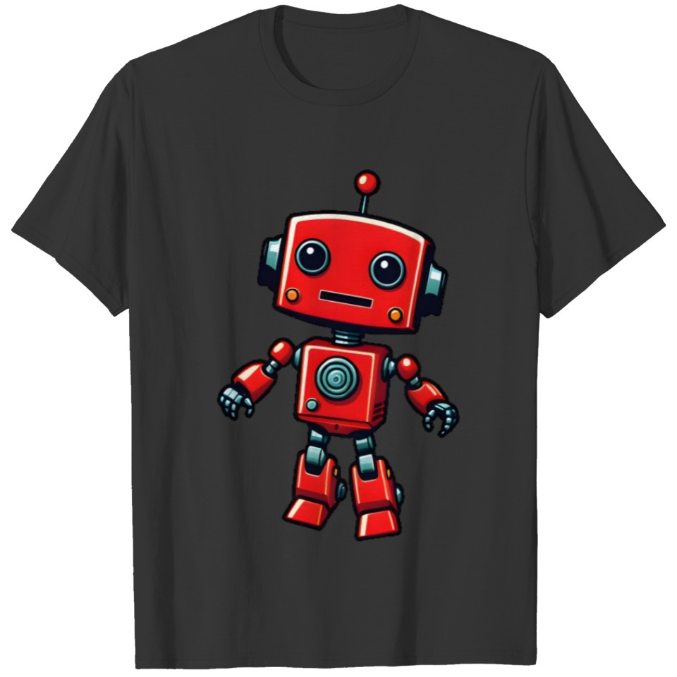 Curious Red Robot T Shirts