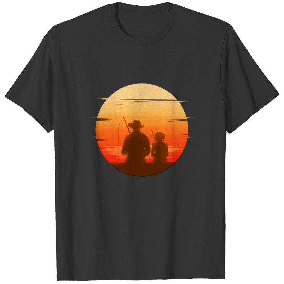 Fishing Gift for Fisherman Father Daughter T Shirts