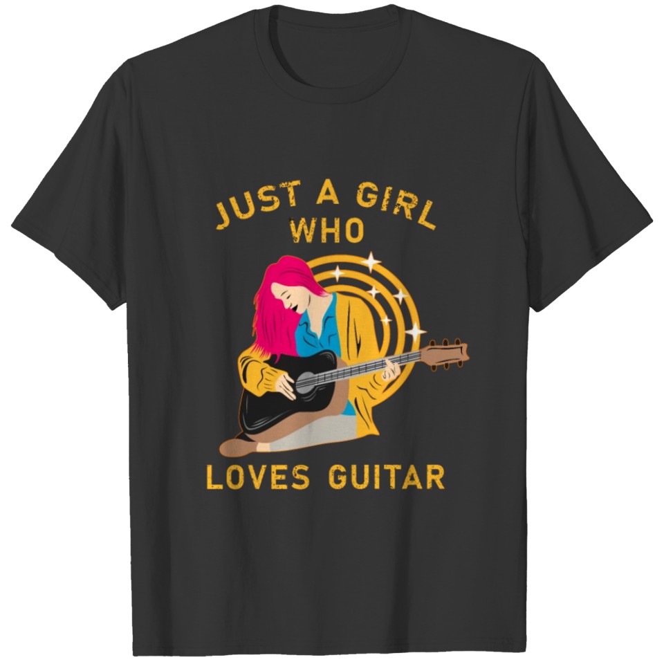 Just A Girl Who Loves Guitar T Shirts