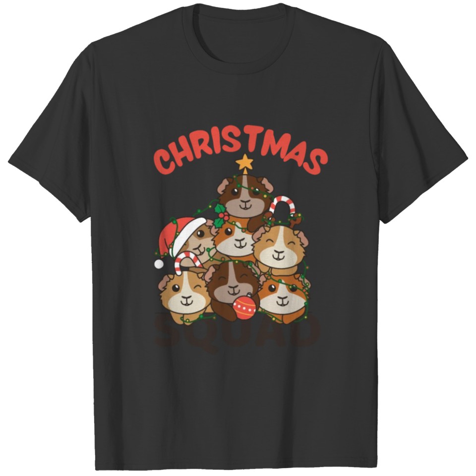 Guinea Pig Christmas Tree Christmas Squad T Shirts