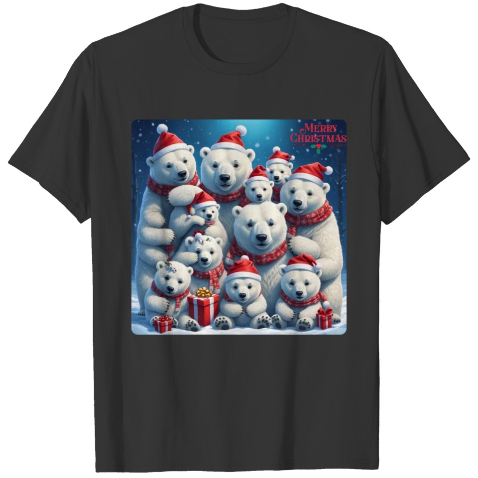 Christmas in Polar bears family T Shirts