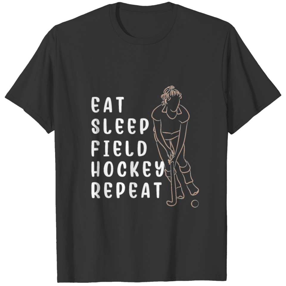Field Hockey Girls Team Training Apparel For T Shirts