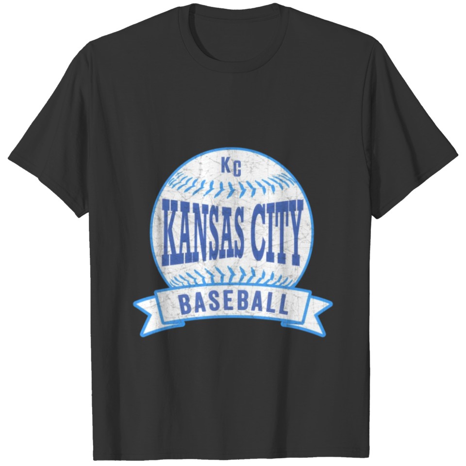 Kansas City Kc Baseball Kc Blue Throwback T Shirts
