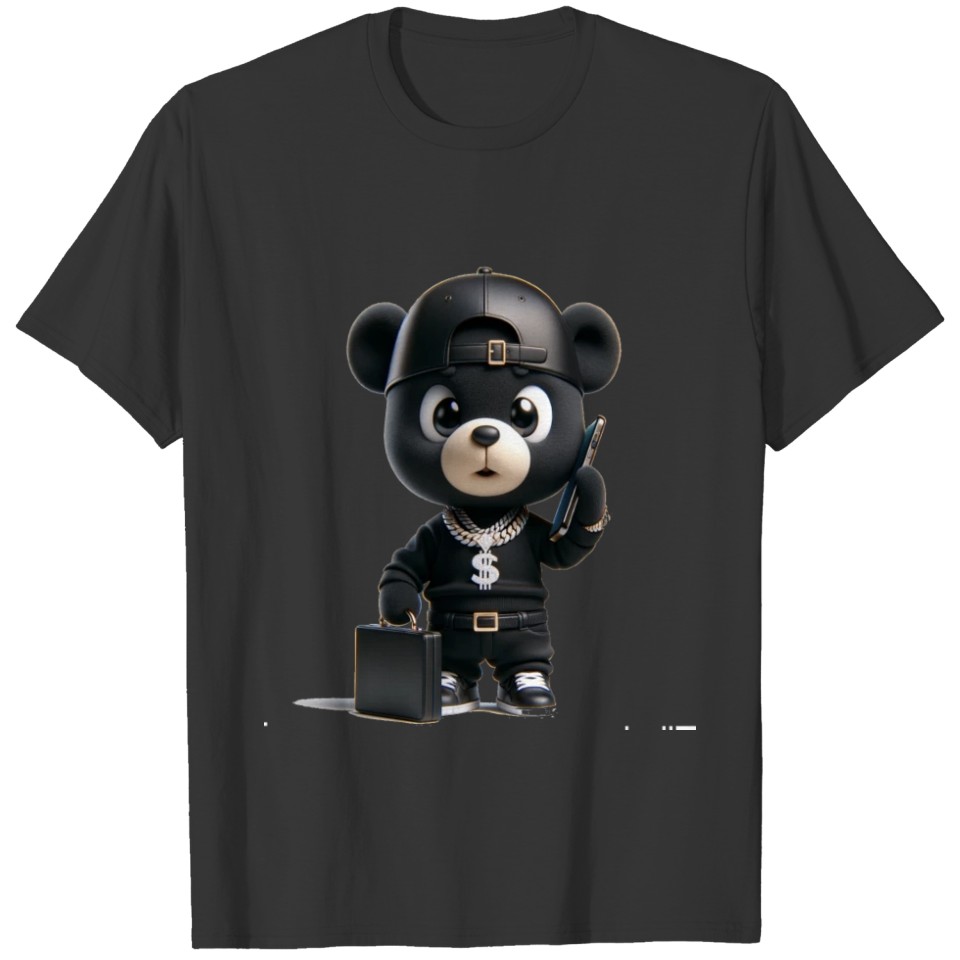 Black Business Bear T Shirts