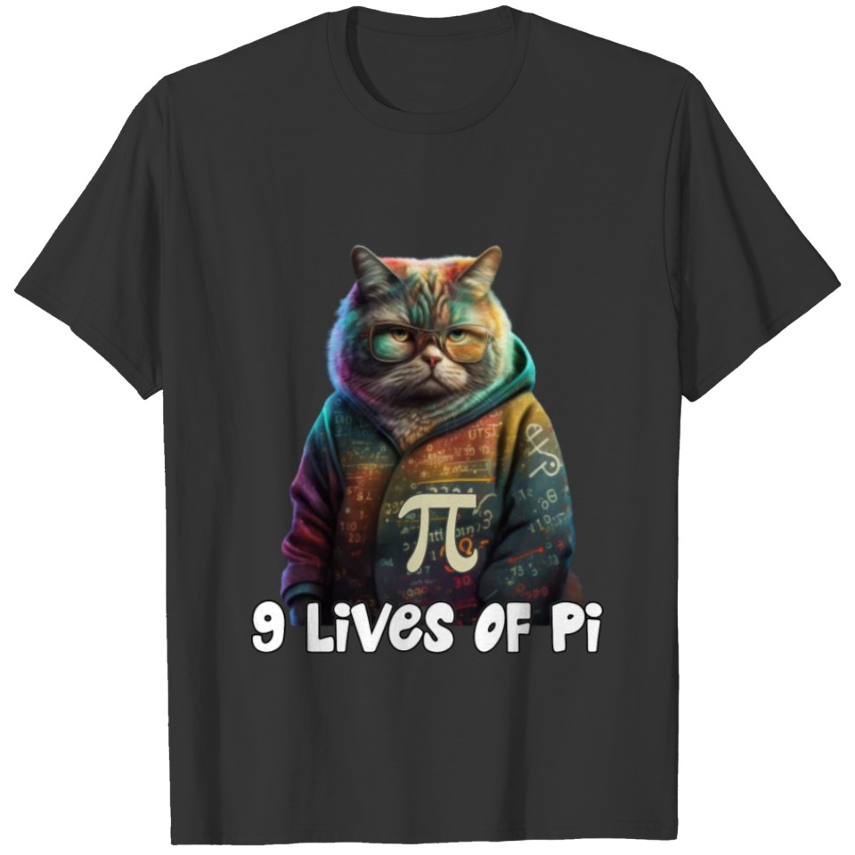 Pi Day Cat Funny Cute Math Science Teacher Cat T Shirts
