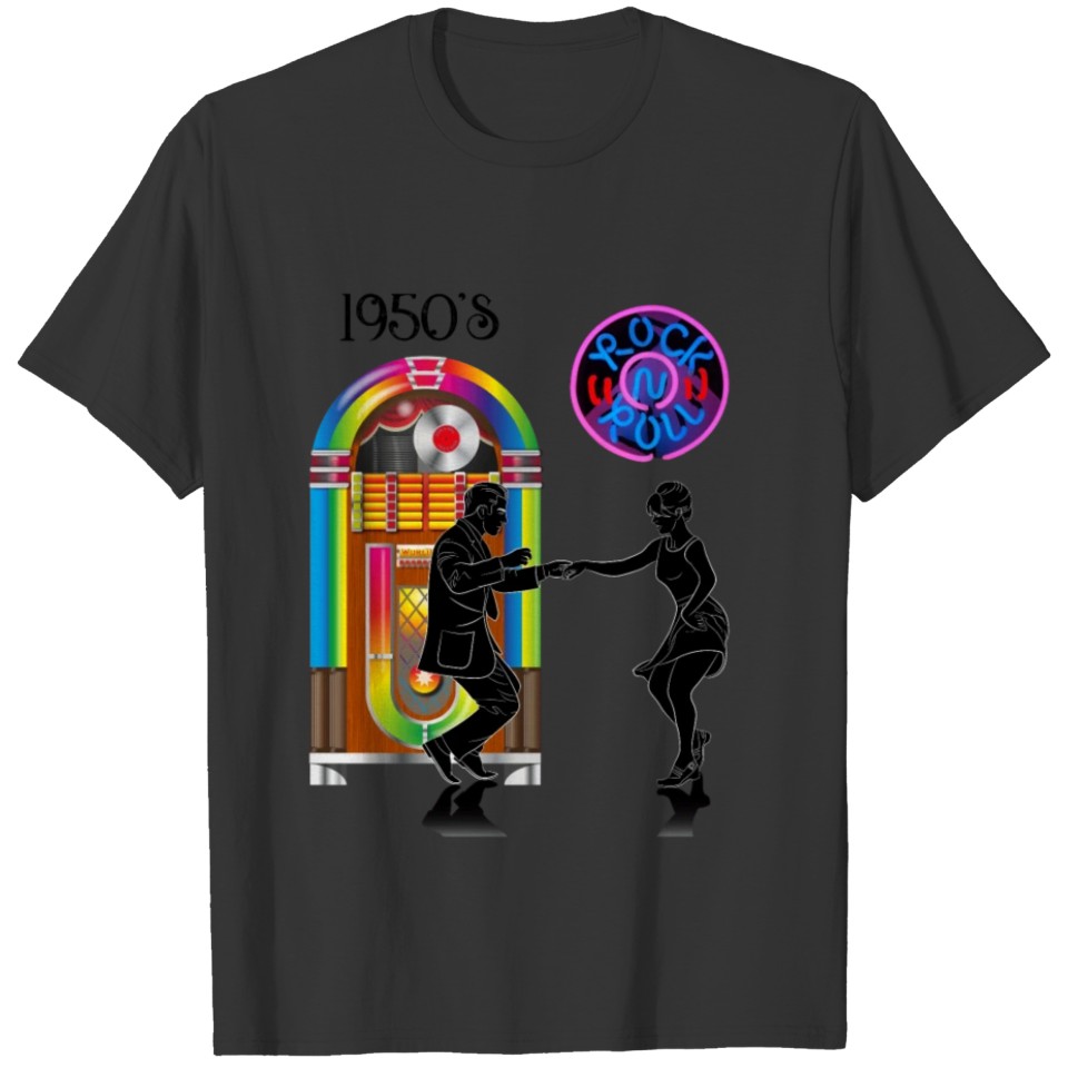Rock and Roll Vintage Jukebox Diner T Shirts