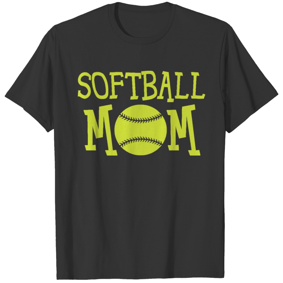 Green Softball Mom Passion Is Gift T Shirts
