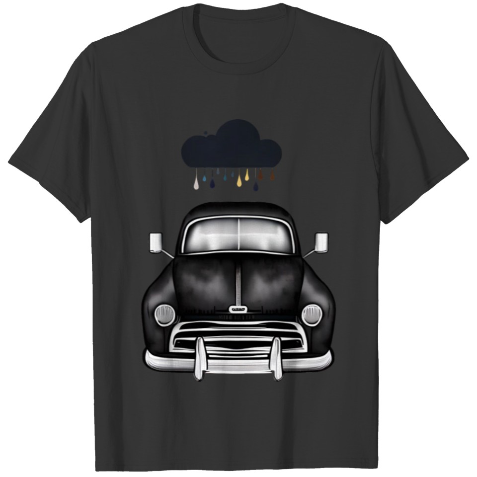 Black Cloud Over Classic Car T Shirts