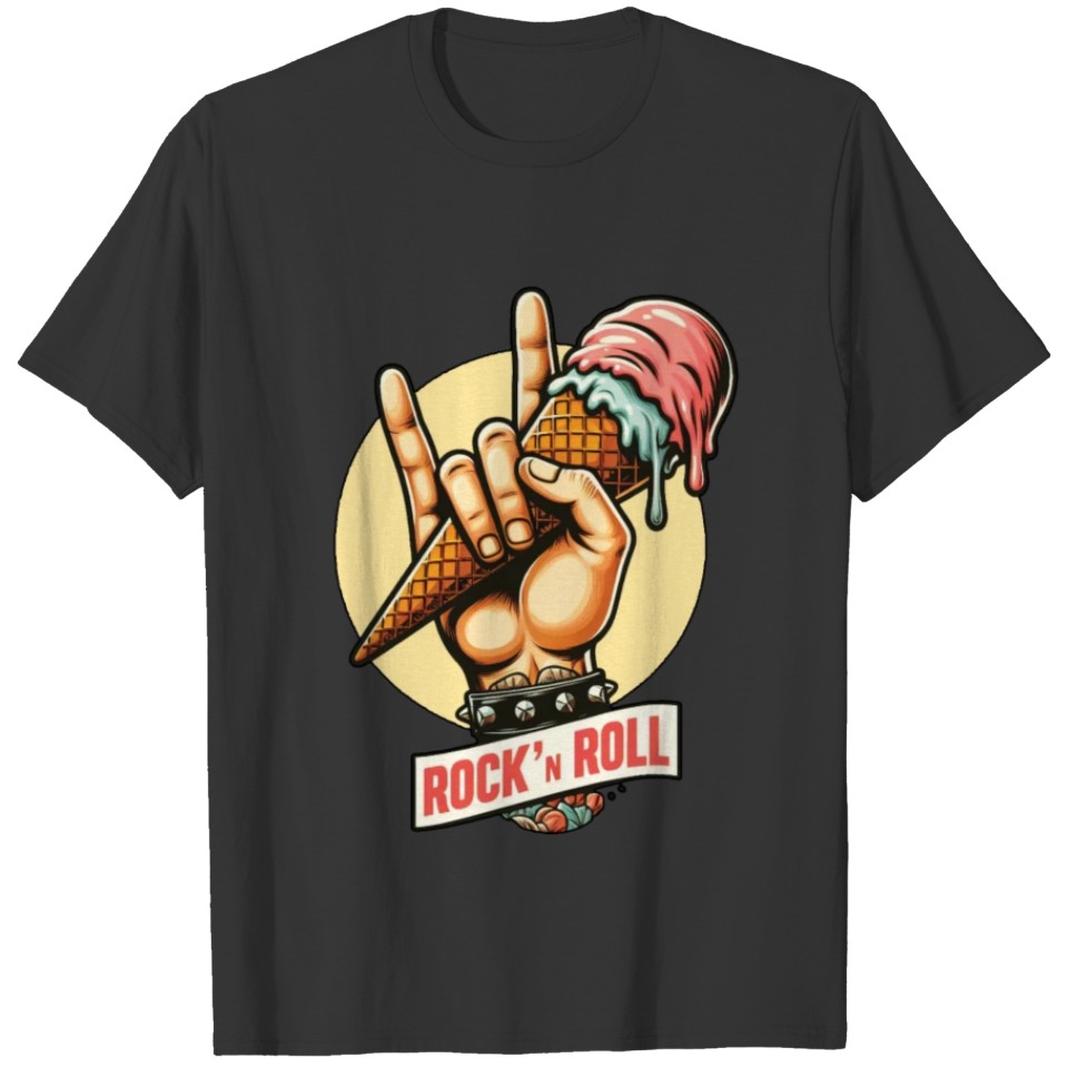Rock 'n Roll Ice Cream Pop Punk Funk Art T Shirts