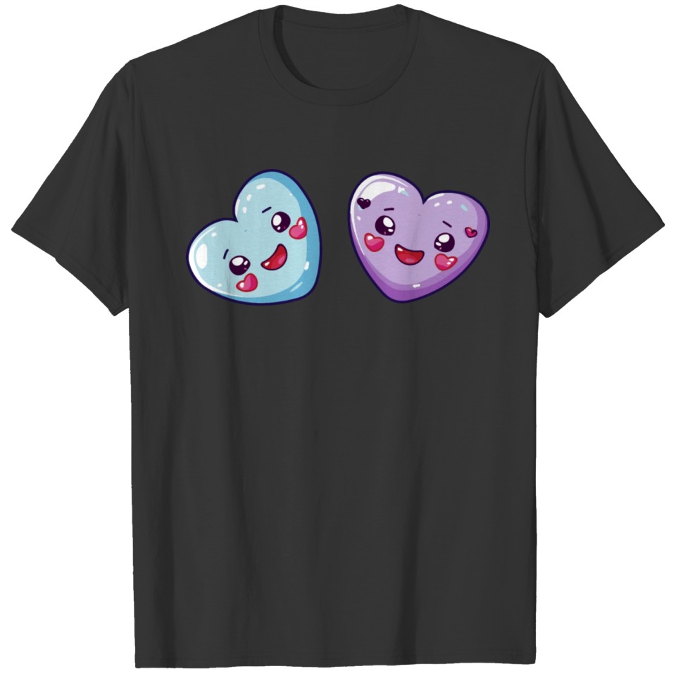Hearts Love Colorful Cute T Shirts