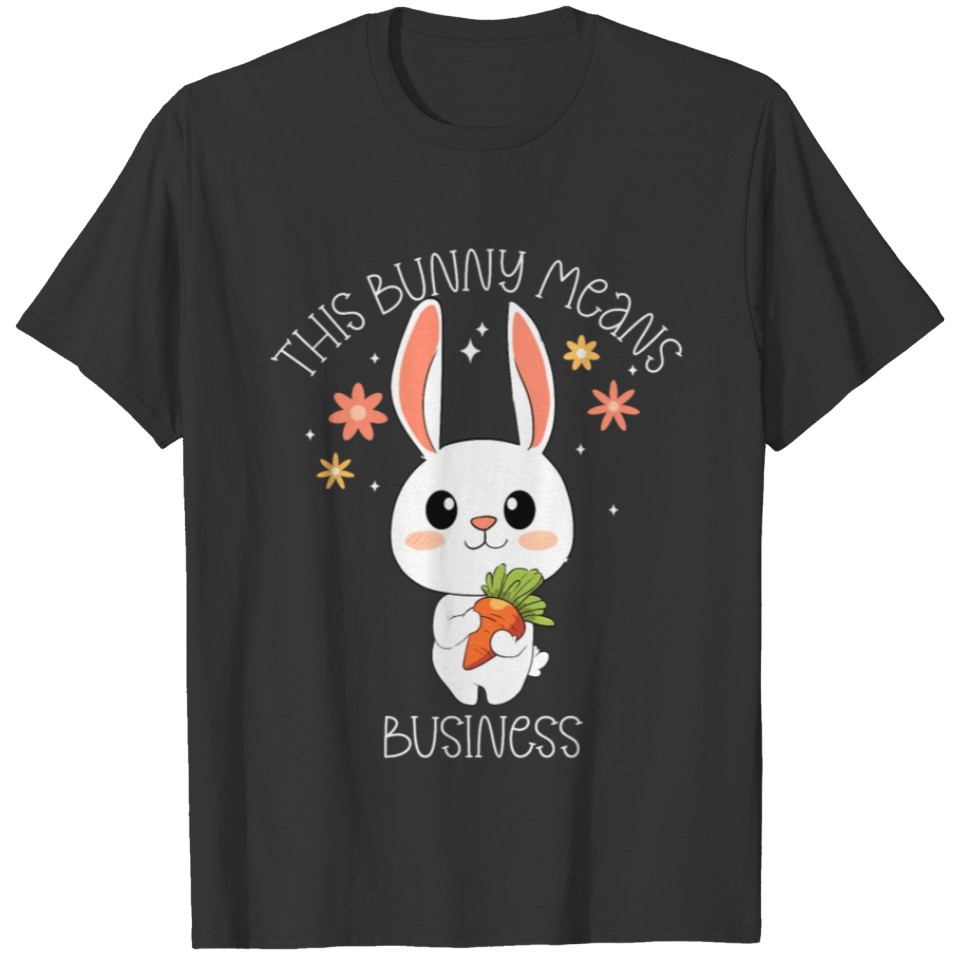 Funny Bunny, Rabbit, Hare art with White Text Gift T Shirts