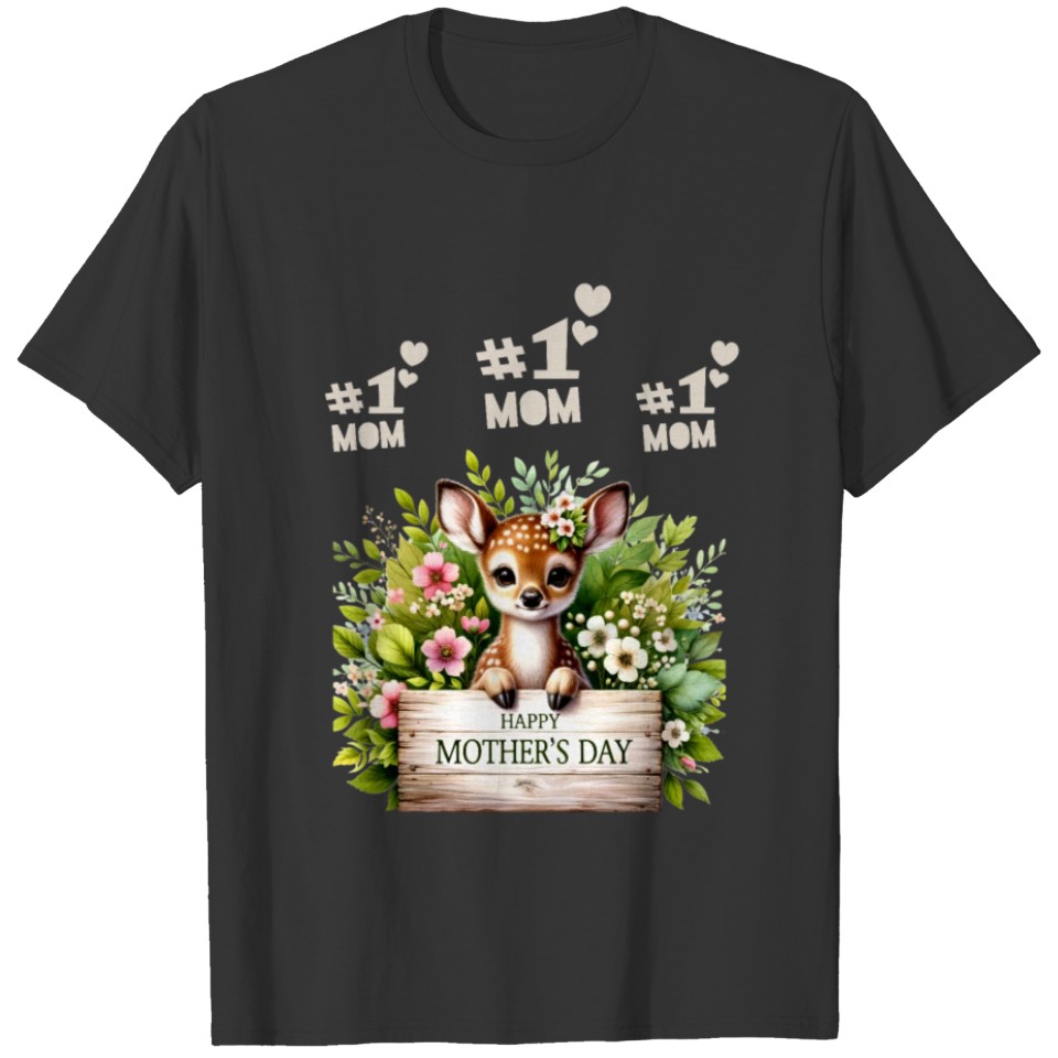 Happy Mothers Day Baby Deer T Shirts