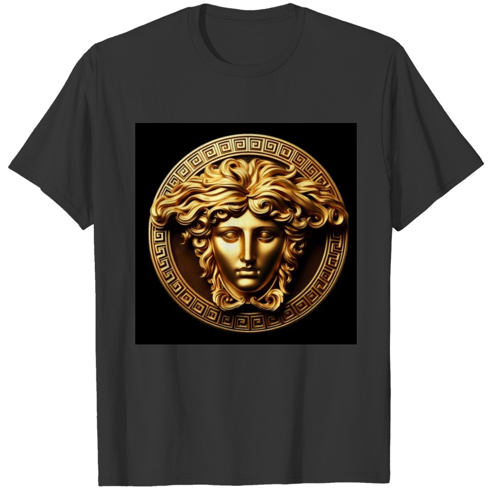 Gold Greek Medusa T Shirts