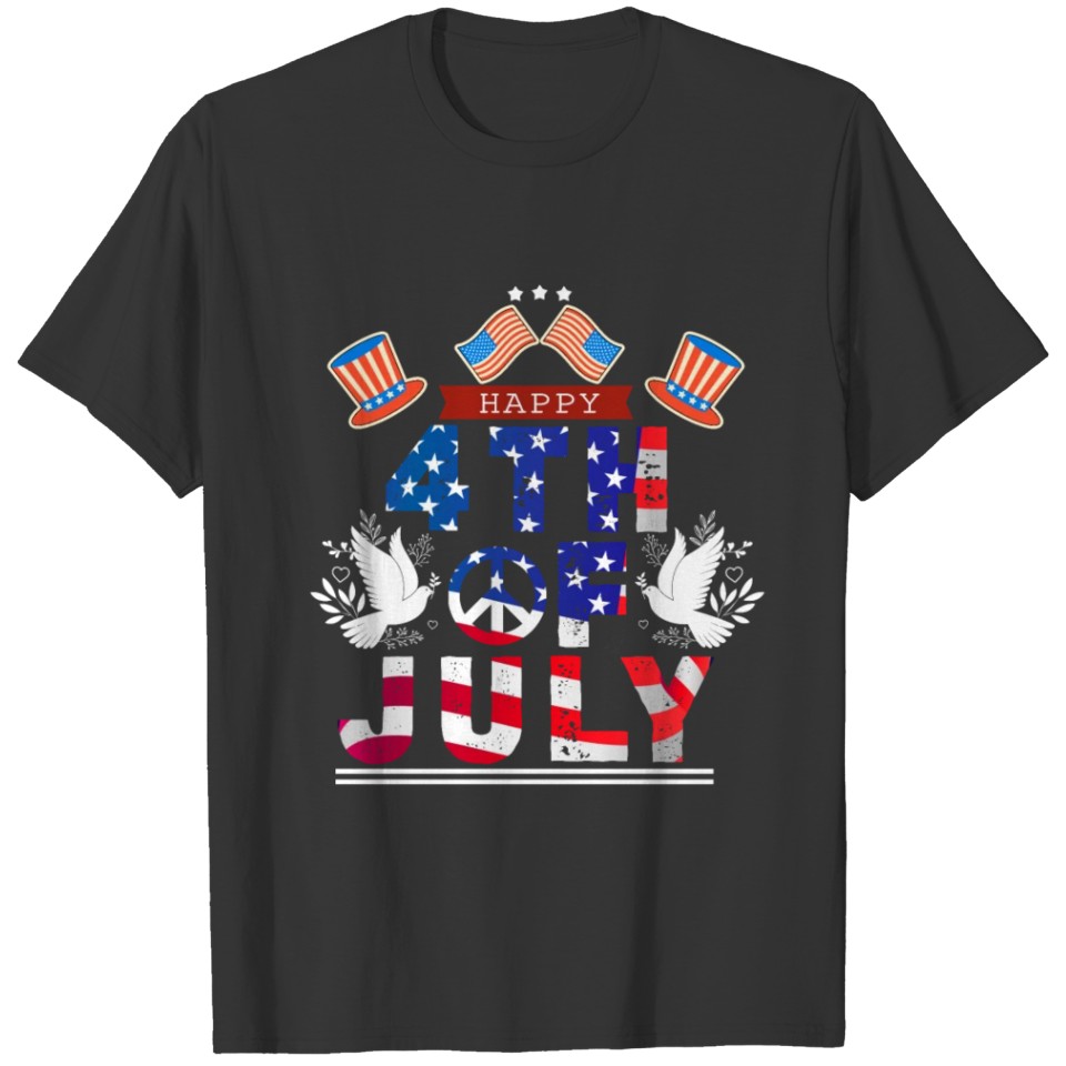 Celebrate 4th of July Freedom Rings T Shirts