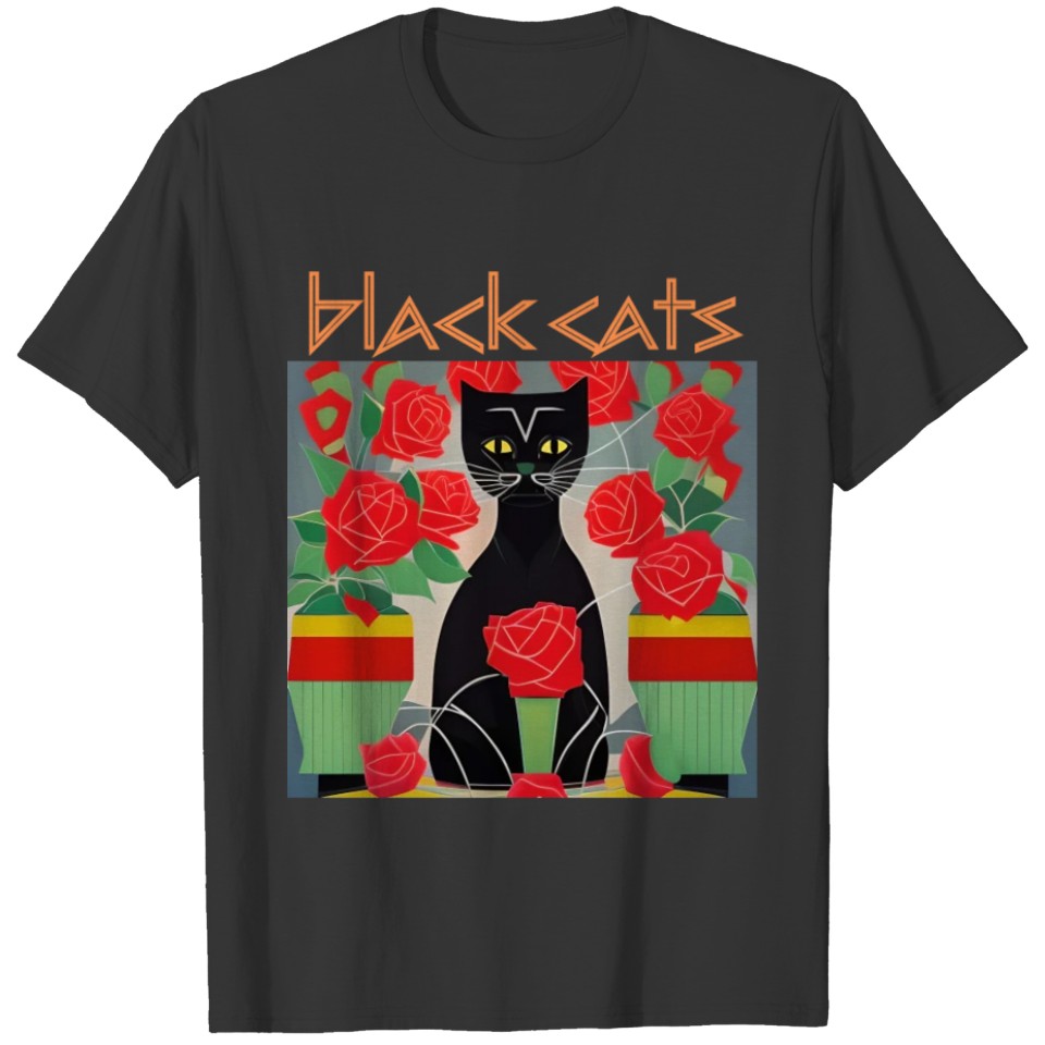Black Cats No. 2, Kittens, Feline Lovers Series T Shirts