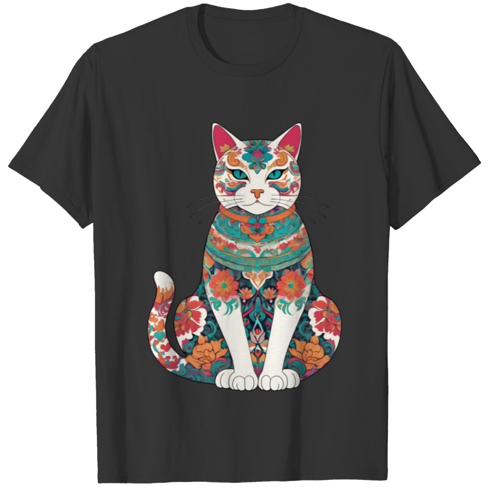 Colorful abstract cat T Shirts