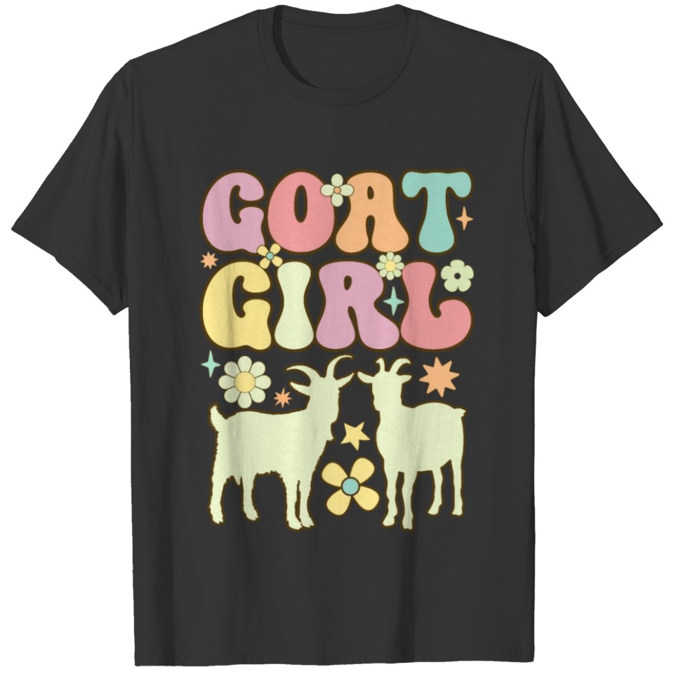Goat Girl Groovy Goat Lovers Farmer T Shirts