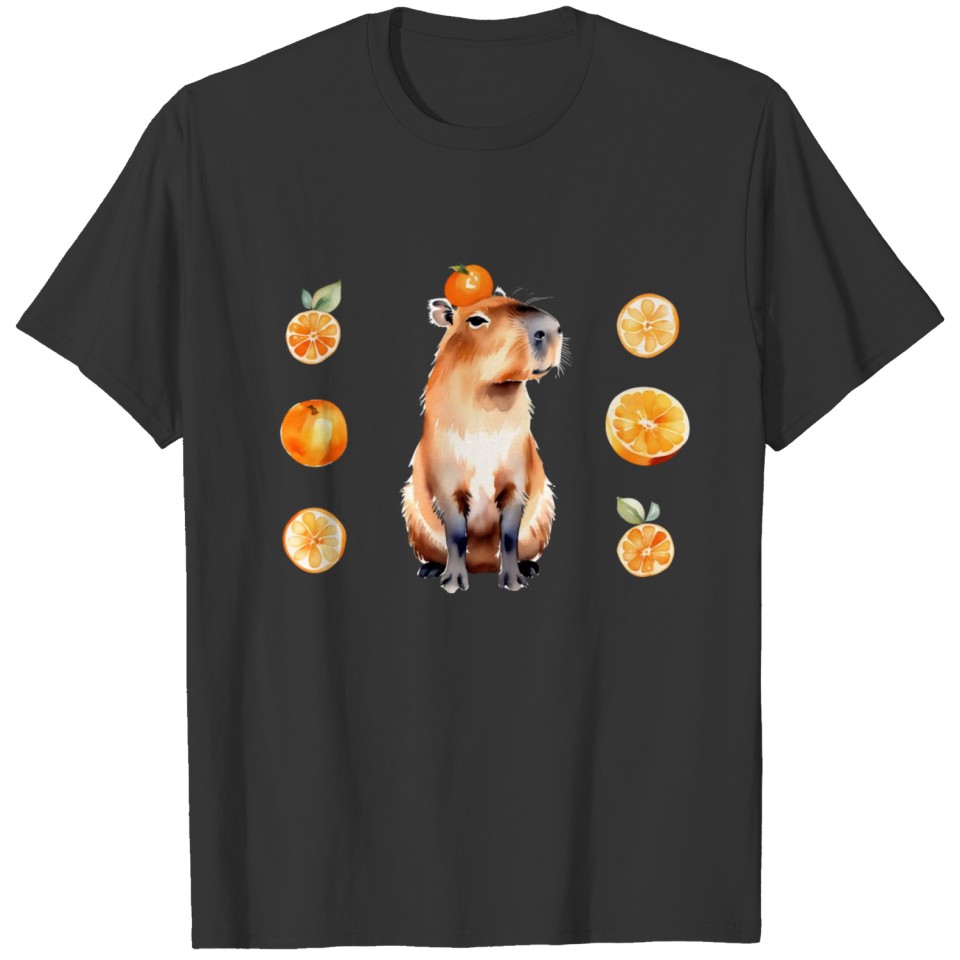Capybara with Oranges T Shirts