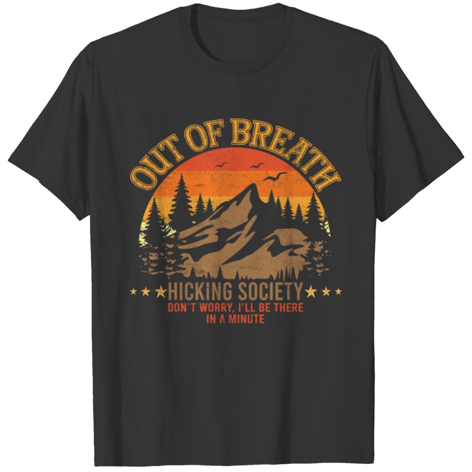 Out of Breath Hiking Society Vintage Hiking T Shirts
