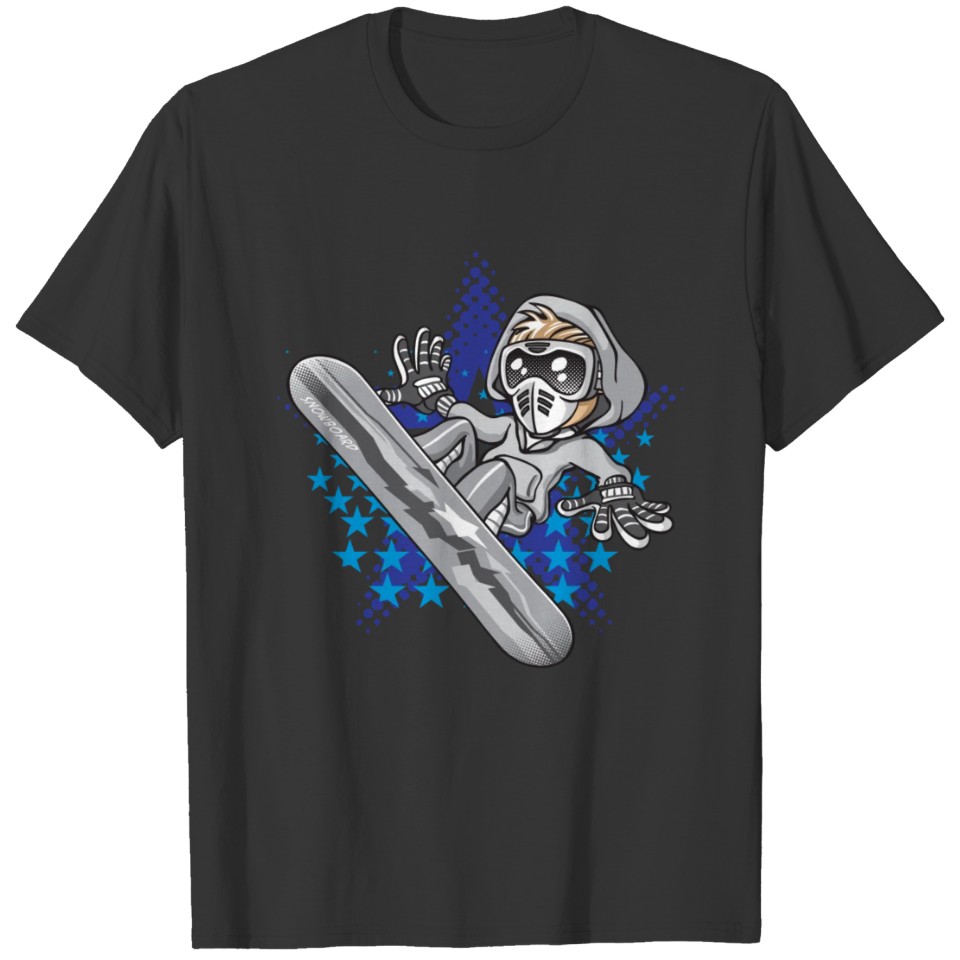Snow boy and stars T-shirt
