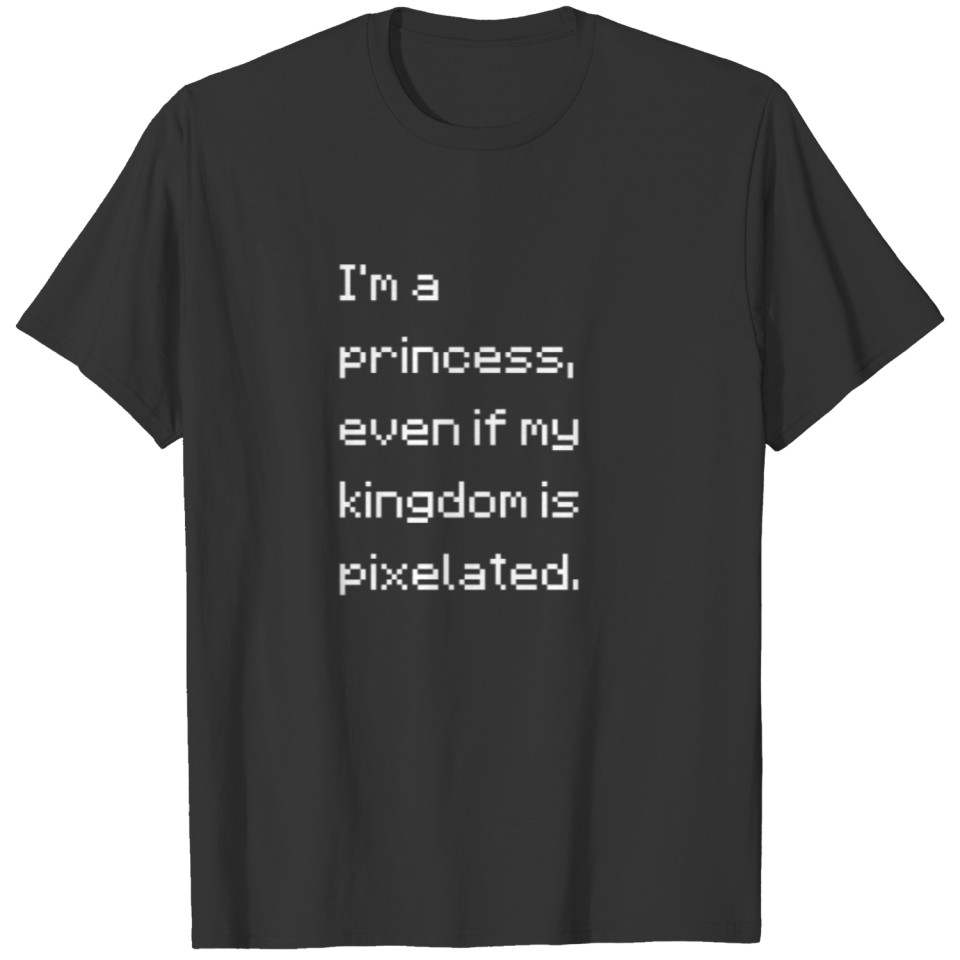Princess nerd geek science pixel nerdy gamer T-shirt