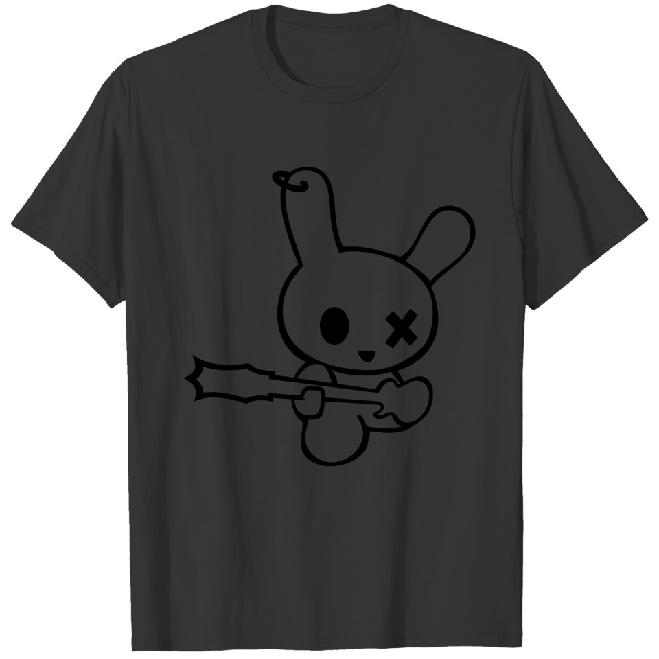 Rockin bunny rockstar music bunnies rabbit hare T-shirt