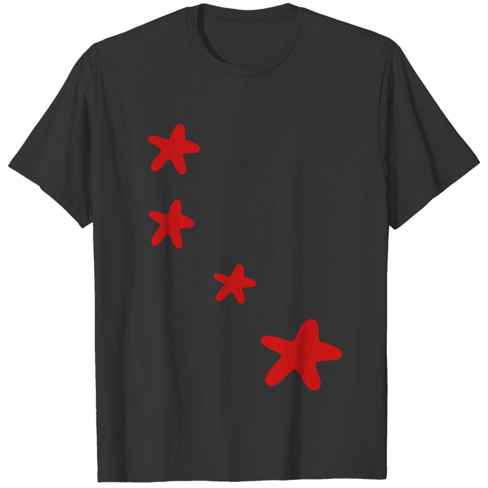 red stars pattern T Shirts