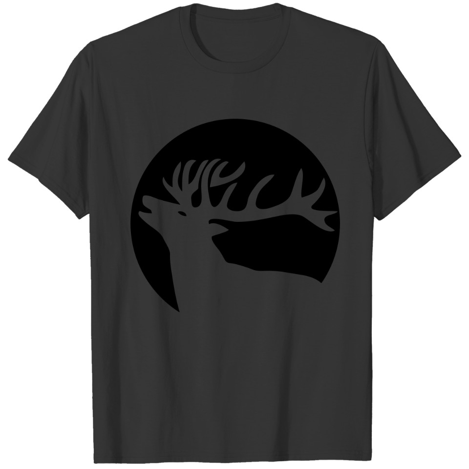 wild stag deer moose elk antler antlers horn horns T-shirt