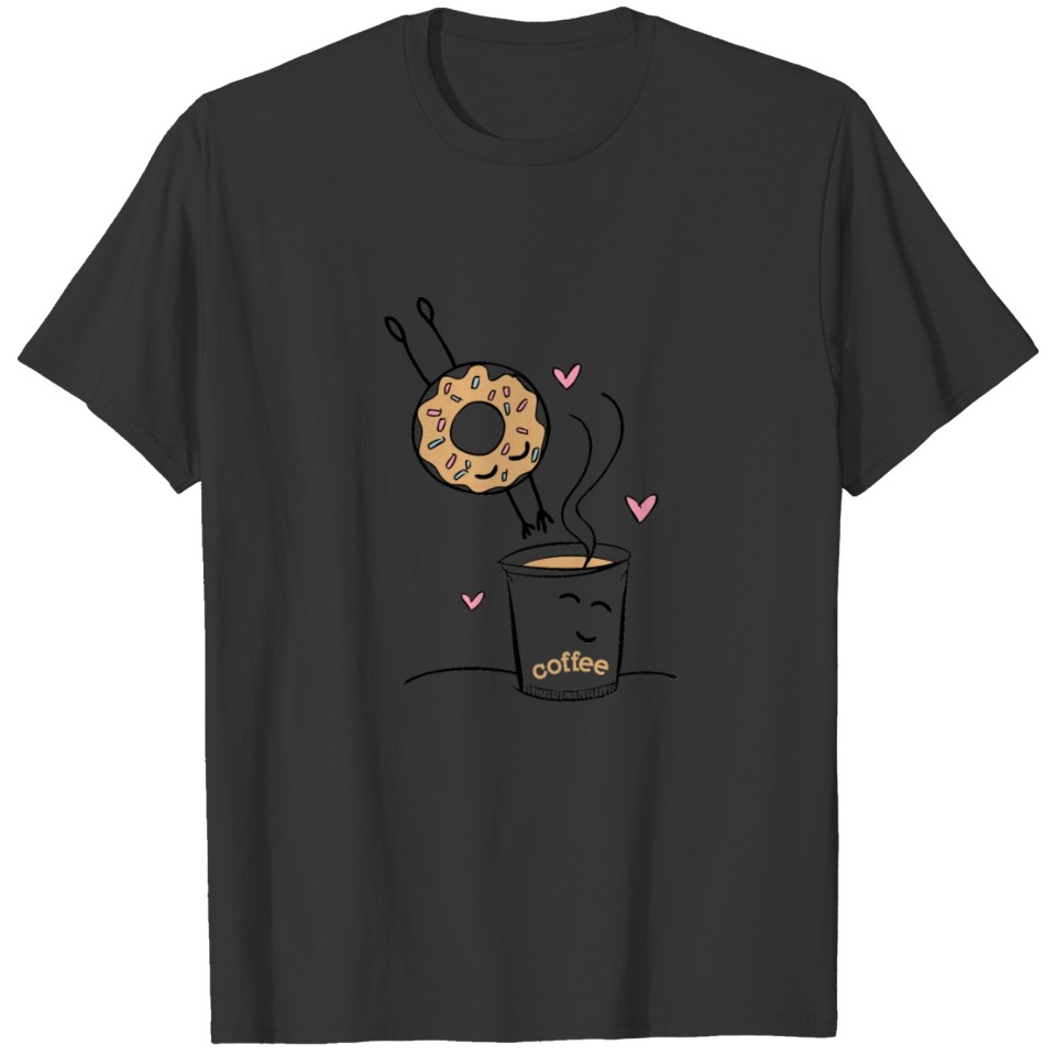 DONUT LOVES COFFEE LOVES DONUT T-shirt
