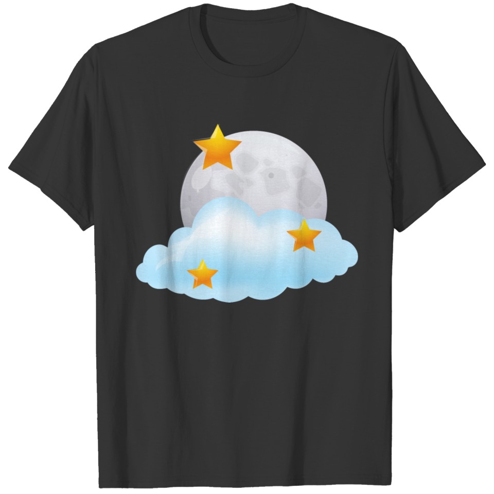 Moon - Stars - Night - Space - Nighttime T-shirt