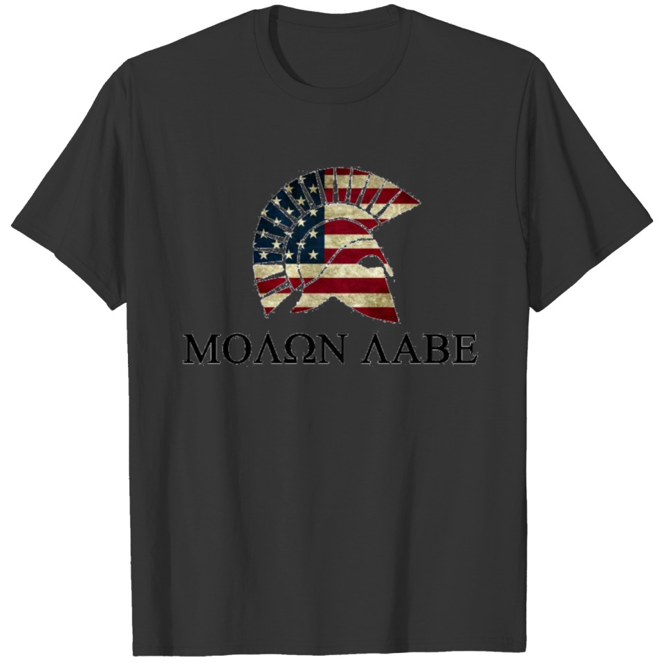 Molon Labe Red white and Blue T-shirt