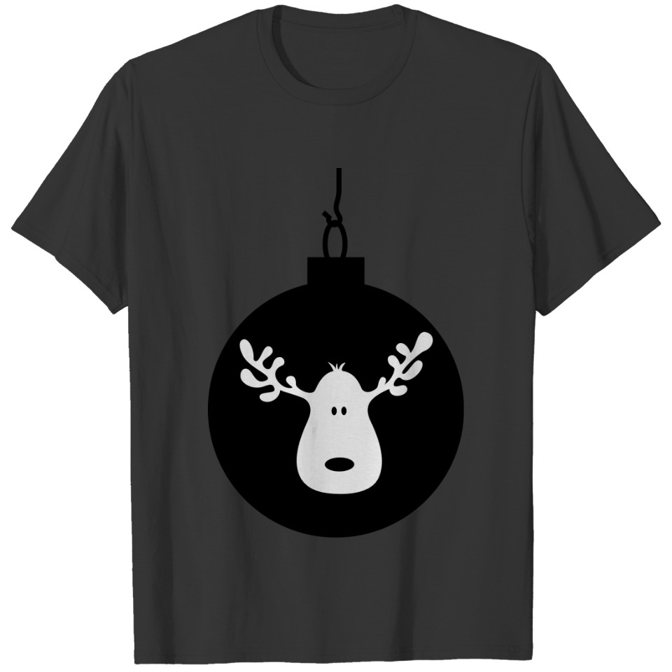 christmas ball moose reindeer caribou bauble elk T-shirt
