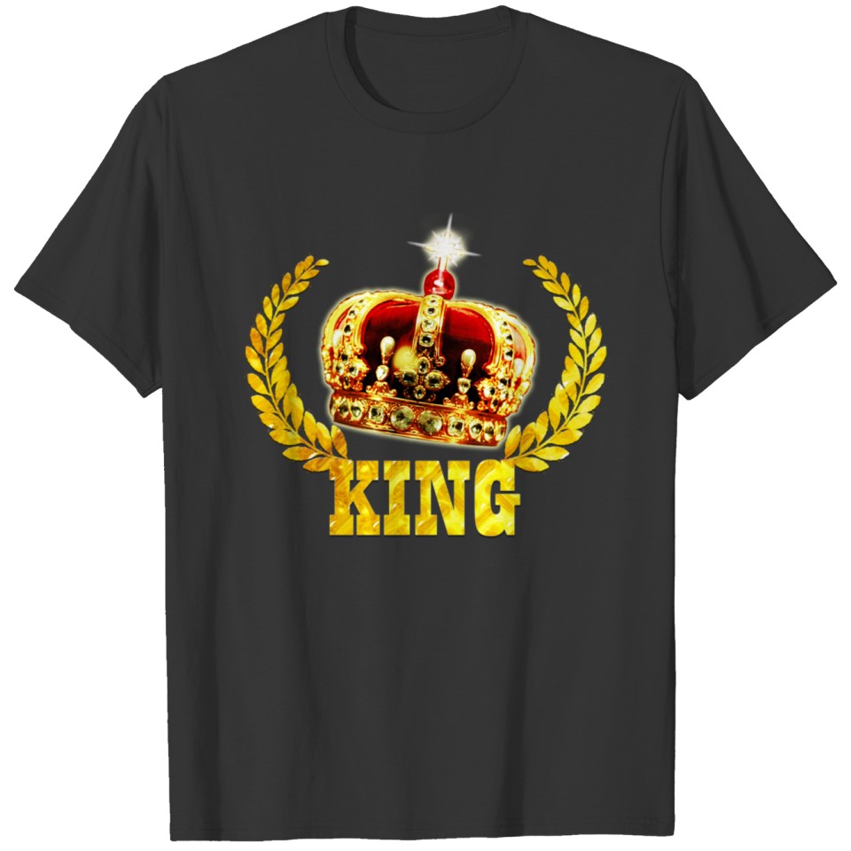 01 King Birthday Prince Crown Luxury Golden Gold T Shirts