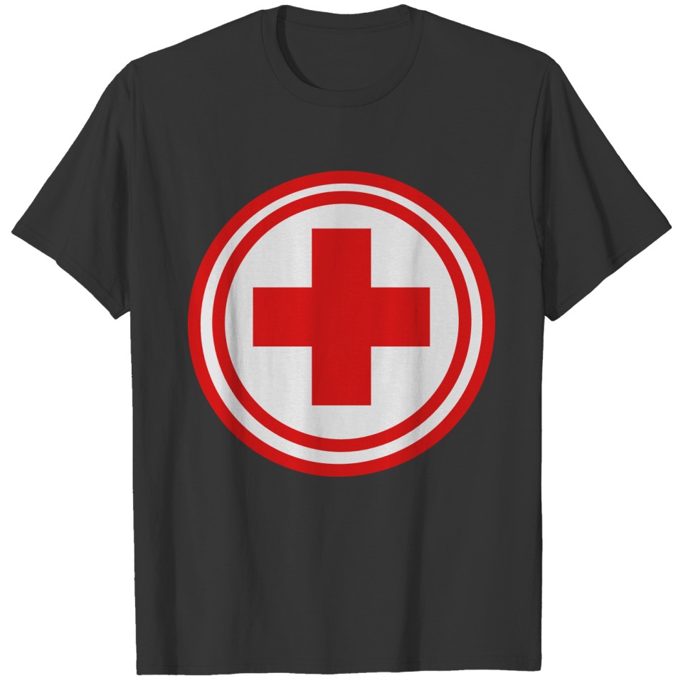 Cross doctor logo design circle round T Shirts