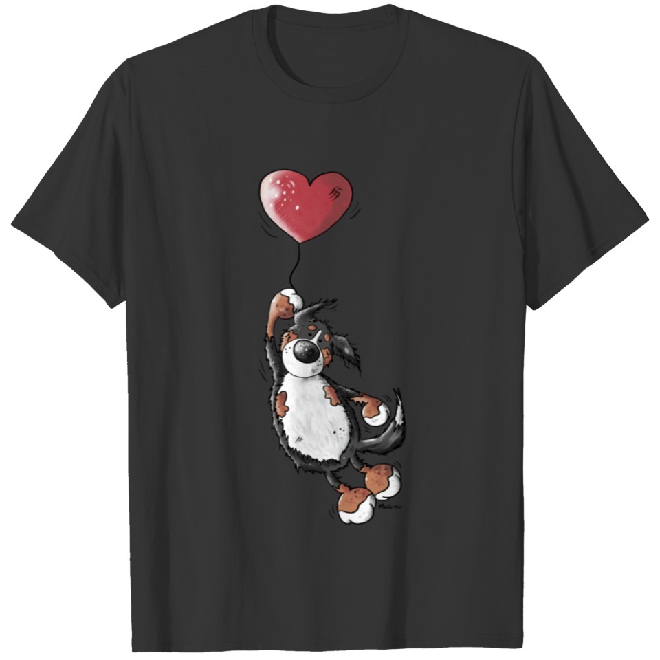 Bernese Mountain Dog With Heart T-shirt