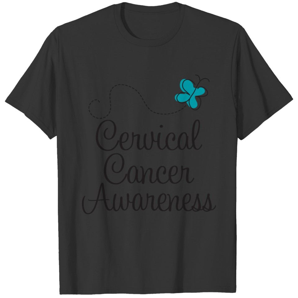 Cervical Cancer Awareness butterfly T-shirt