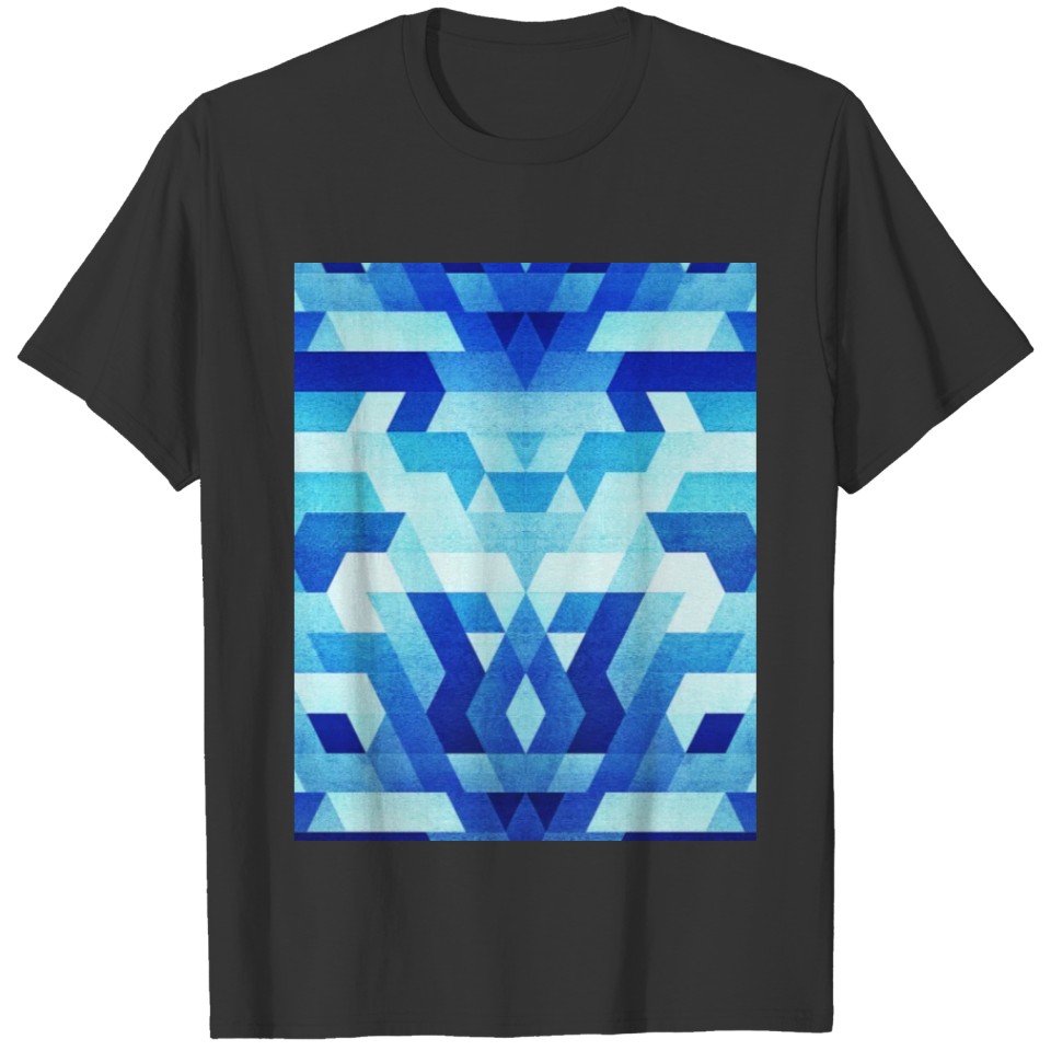 Blue Geometry Triangle Pattern - Handy Case T-shirt