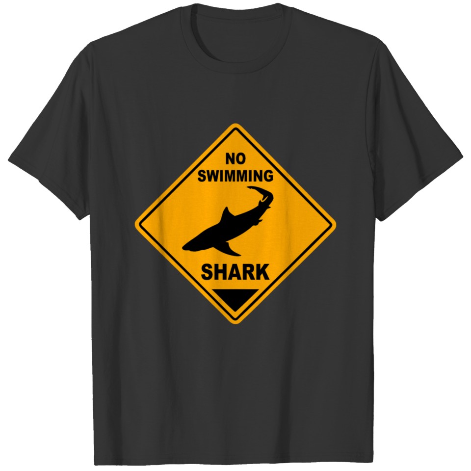 Shark Road Sign T-shirt