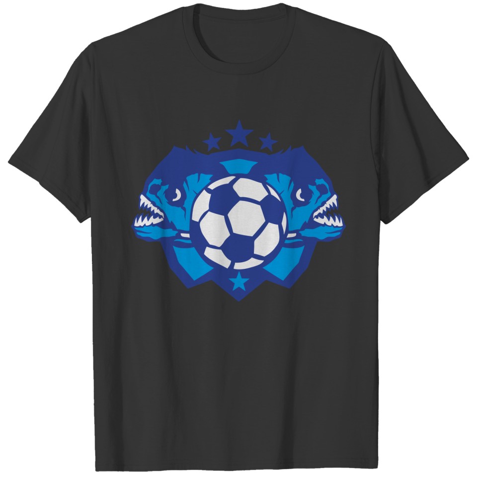 soccer club fierce piranhas piranha logo T-shirt