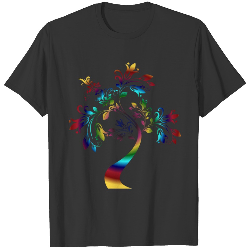 Colorful Floral Tree 3 Variation 2 T-shirt