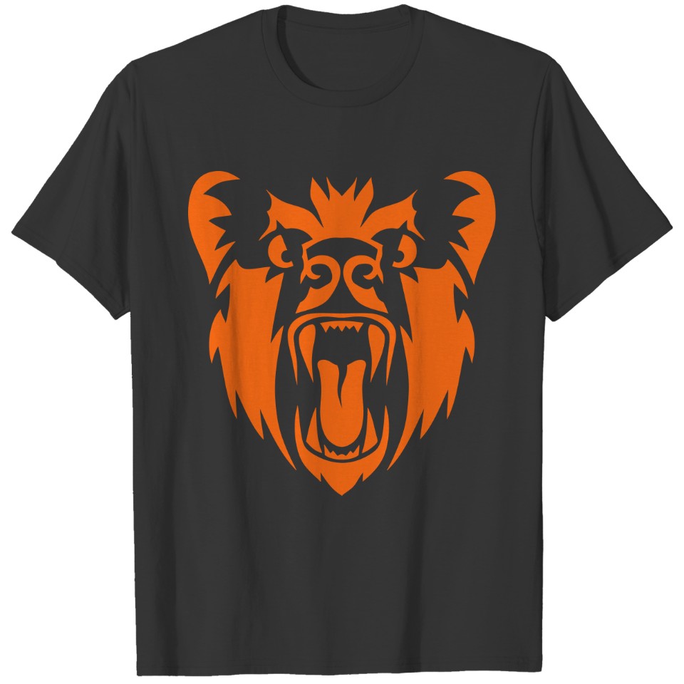 bears head tooth mouth open fierce 11092 T-shirt